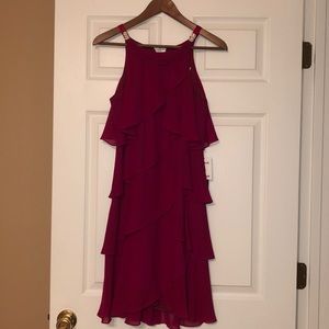 Ruffled Fuchsia Dress